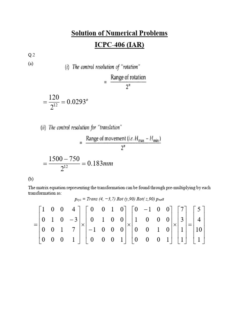Mid Sem Solution | PDF | Mathematical Objects | Linear Algebra