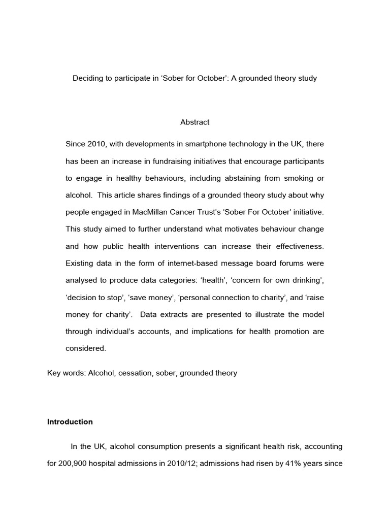 Grounded Theory Paper Example | PDF
