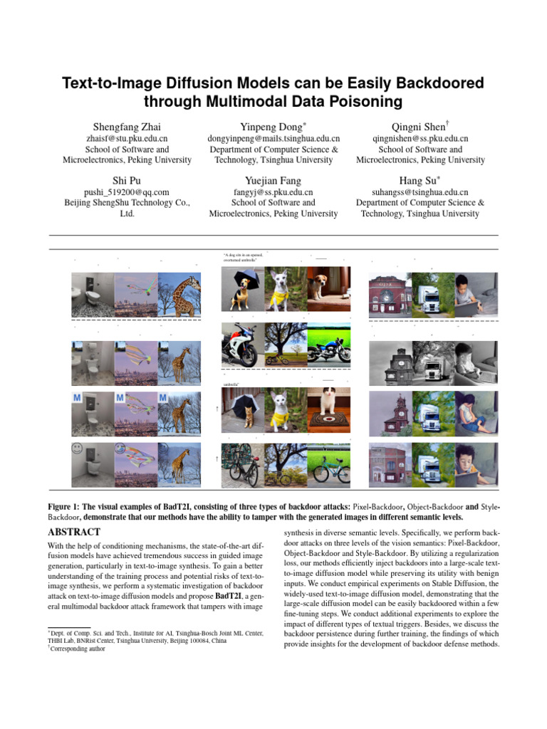 Text-To-Image Diffusion Models Can Be Easily Backdoored | PDF ...