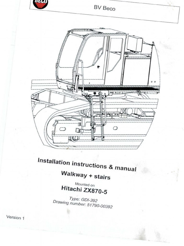 Installation Instructions & Manual_Walkway and Stairs_Hitachi