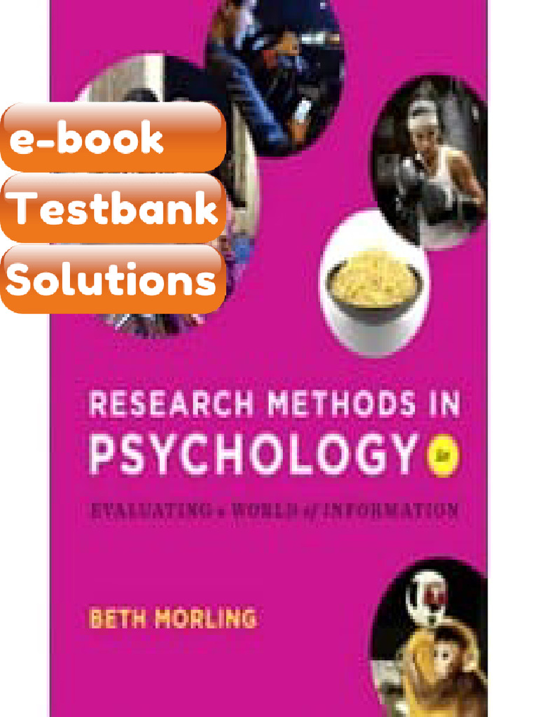 Testbank - Research Methods in Psychology Evaluating A World of ...