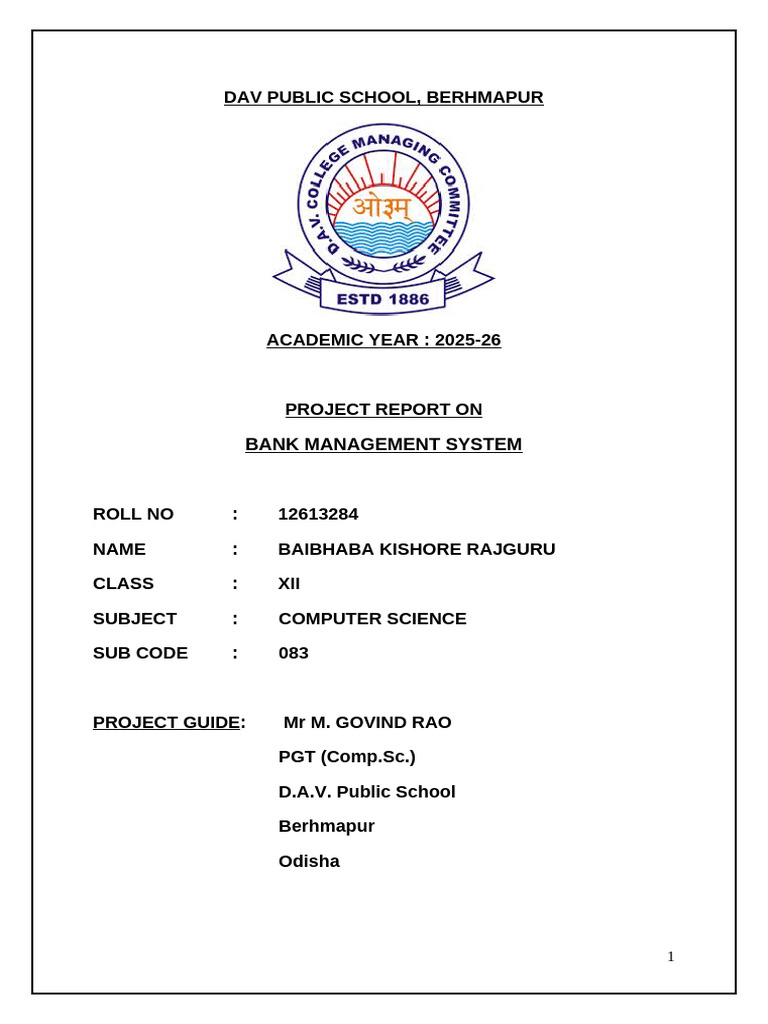 Bank Management System | PDF | Software Testing | Computer Program