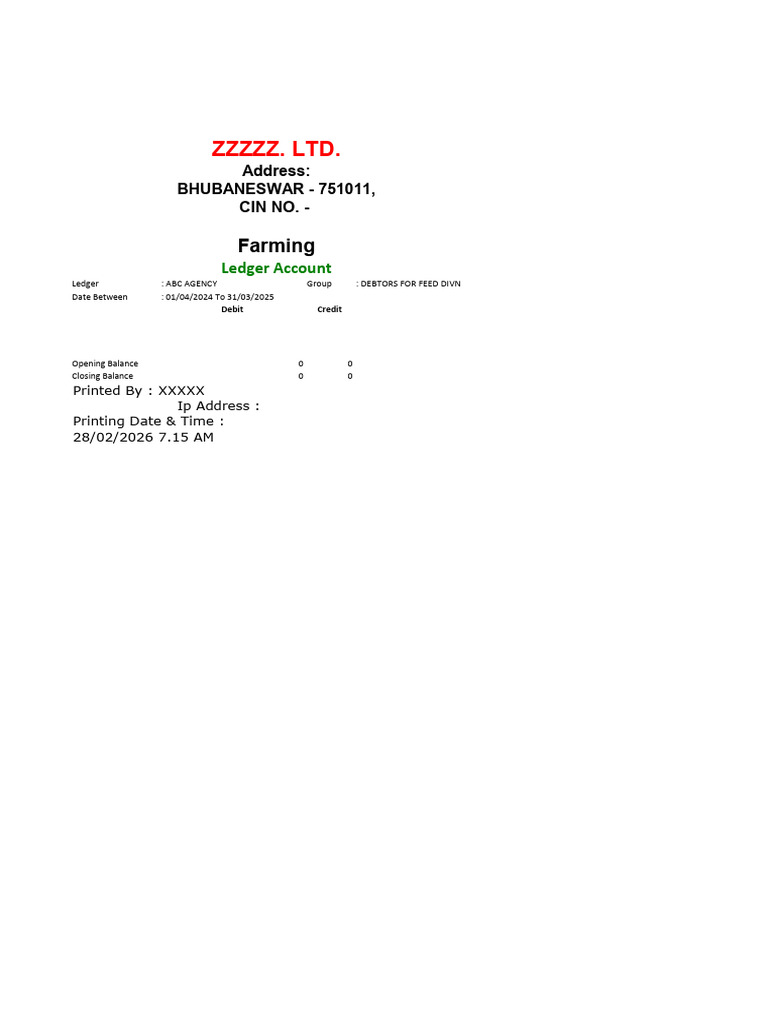 Ledger Template 1 | PDF