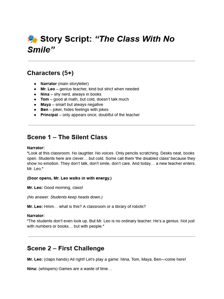 ? Story Script - 