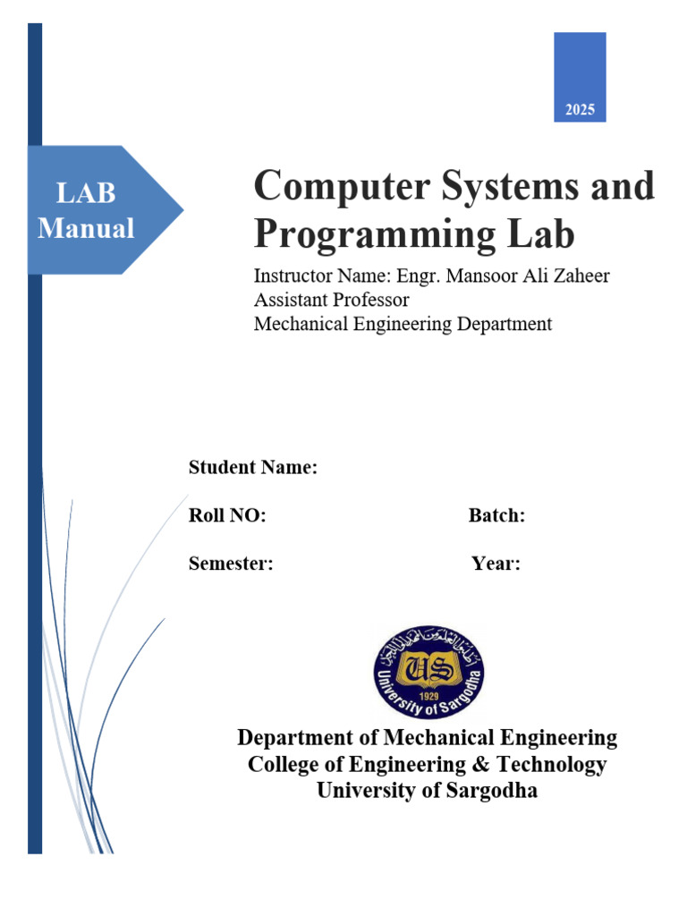 Student Copy Computer Sytems and Programming - Lab 1 - 14 | PDF ...