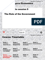 Economics Welcome To Session 9 The Role of The Government: SM1.21 Managerial