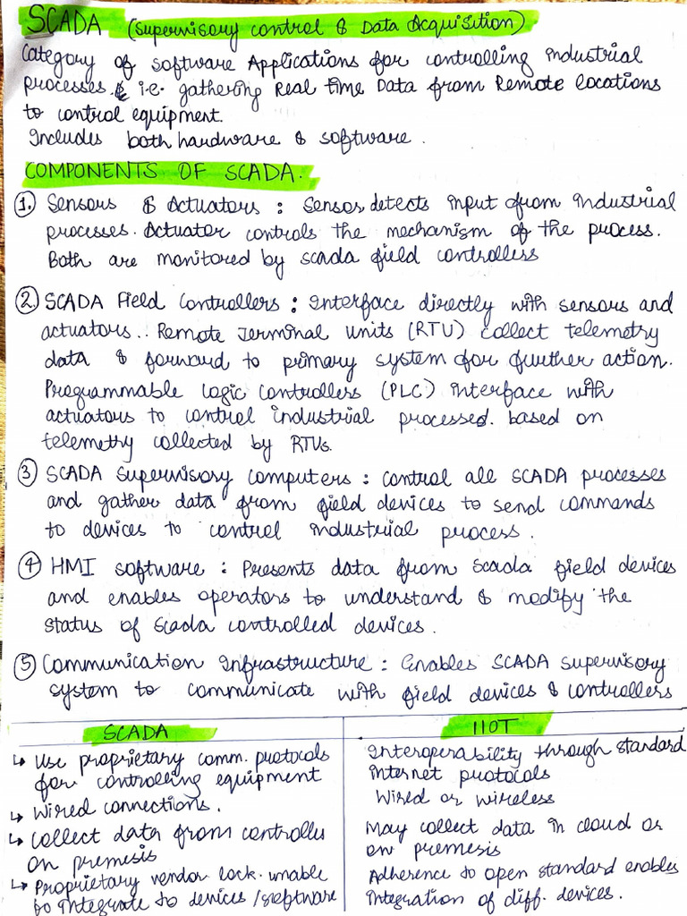 Scada Notes | PDF
