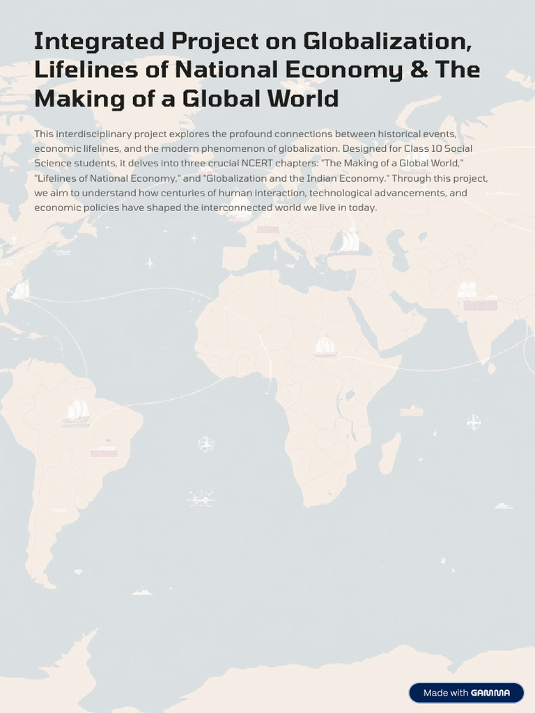 Integrated Project On Globalization Lifelines of National Economy and ...