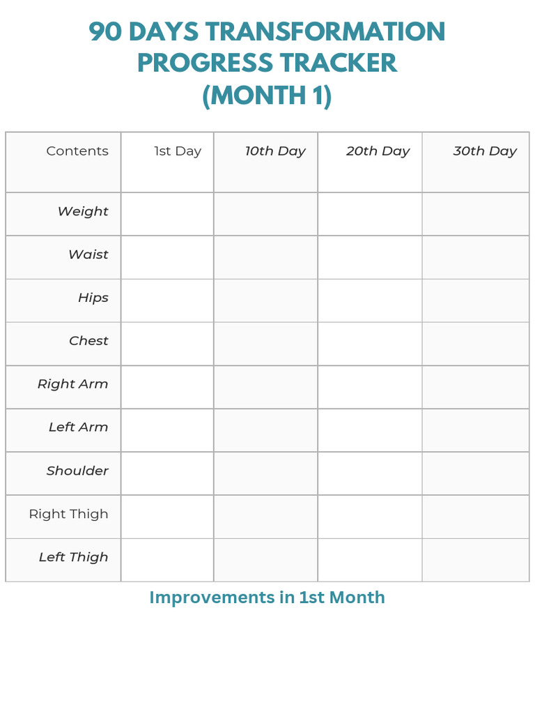 90 Days Progress Tracker | PDF