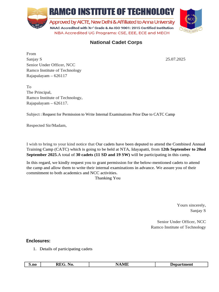 Exam Cell Catc Approval | PDF