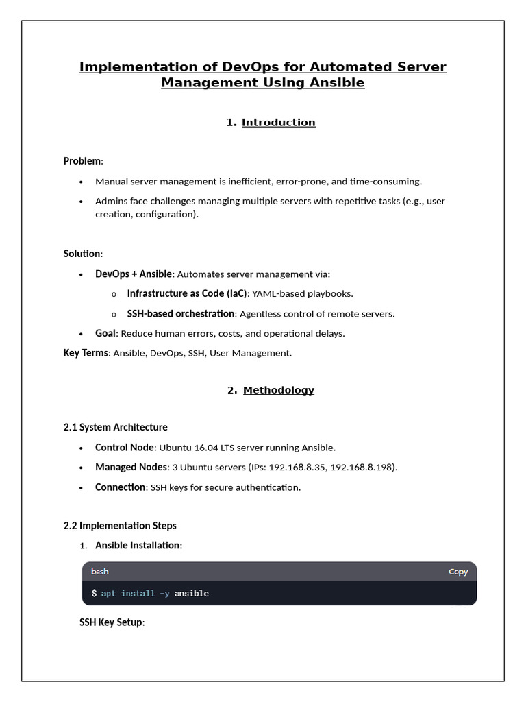 Implementation of DevOps For Automated Server Management Using Ansible ...