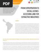 BRIEF: From Expropriation To Social Licence: Accessing Land For Extractive Industries