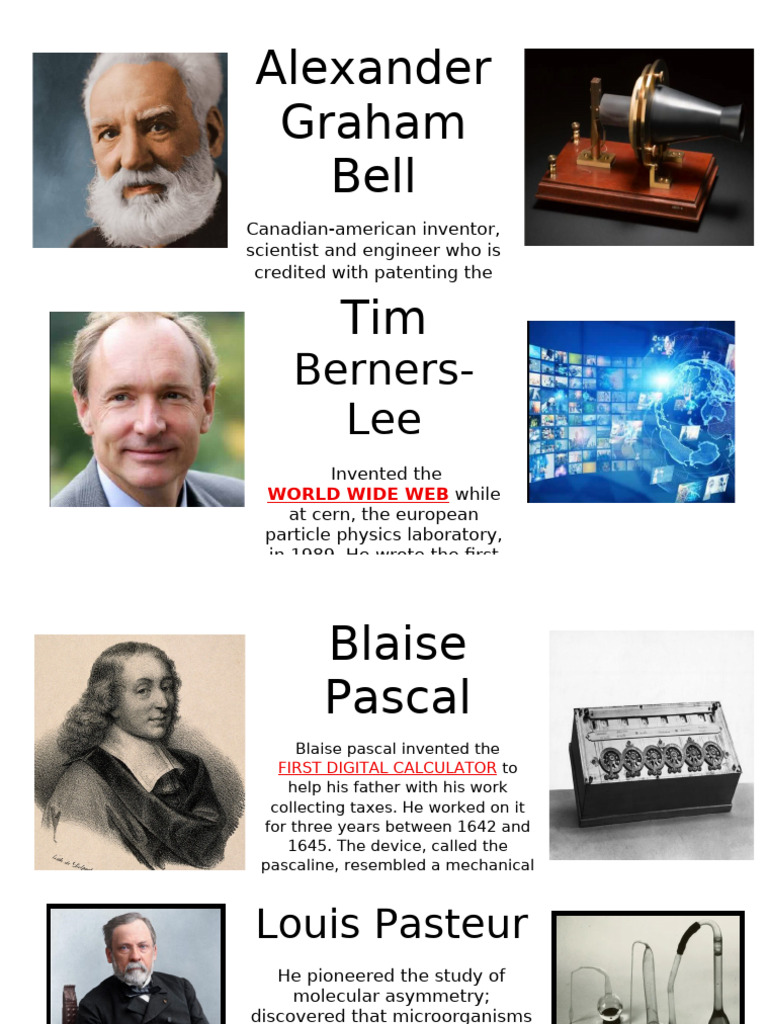Scientists With Inventions 1 | PDF