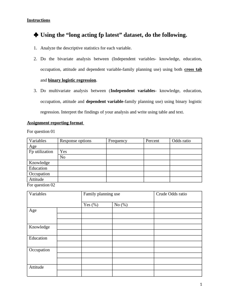Assignment 2 - Instructions For Assignment | PDF