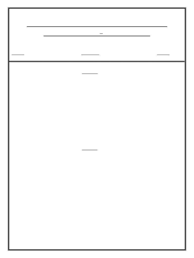 Exam Question Paper Model | PDF