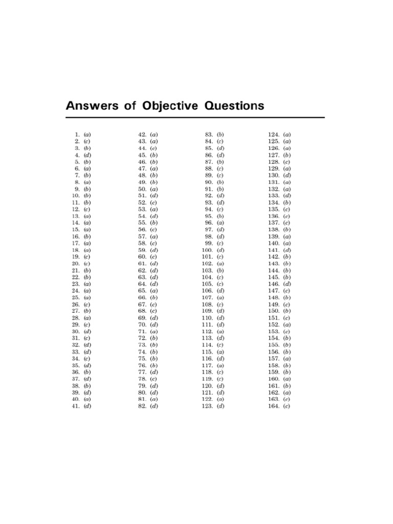 Answer Objective Question | PDF