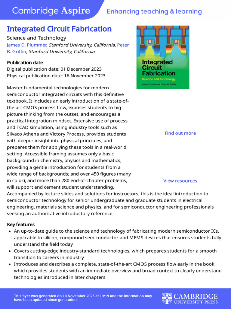 Integrated Circuit Fabrication | PDF | Semiconductors | Semiconductor ...