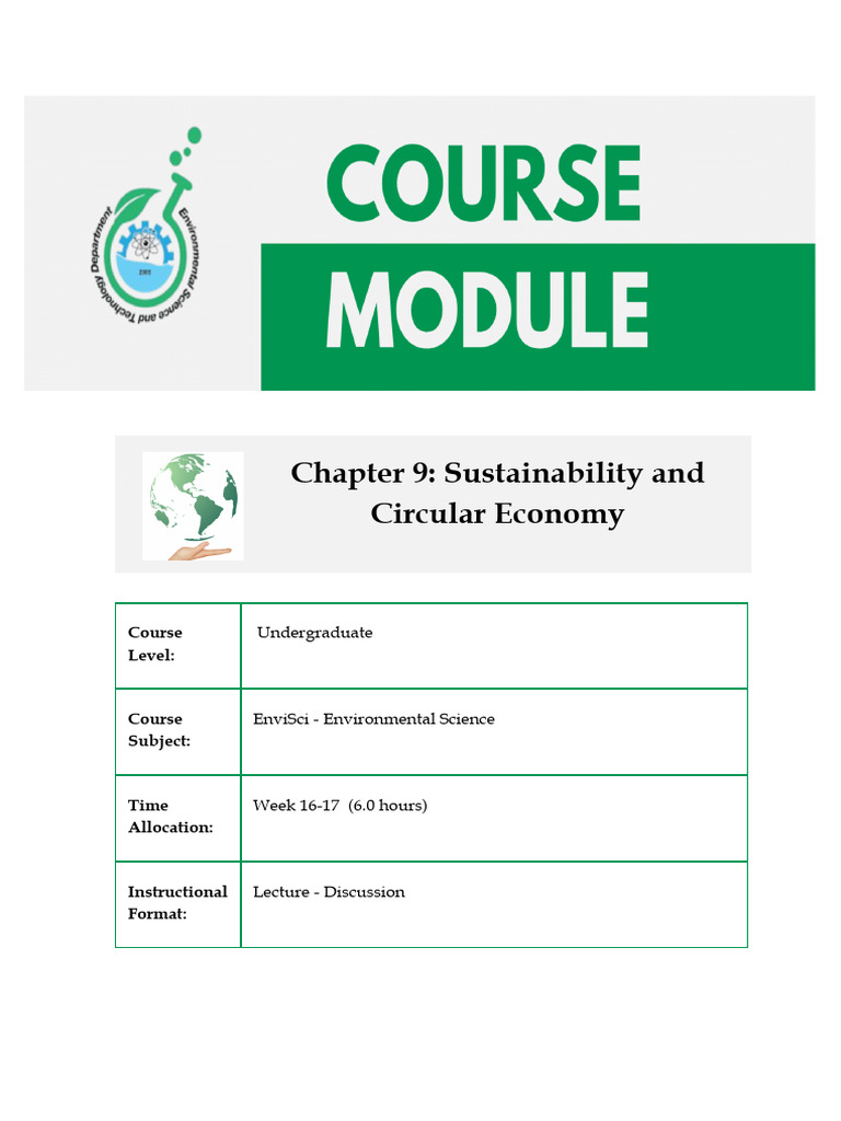 Week 16-17 - Sustainability and Circular Economy | PDF | Sustainability ...