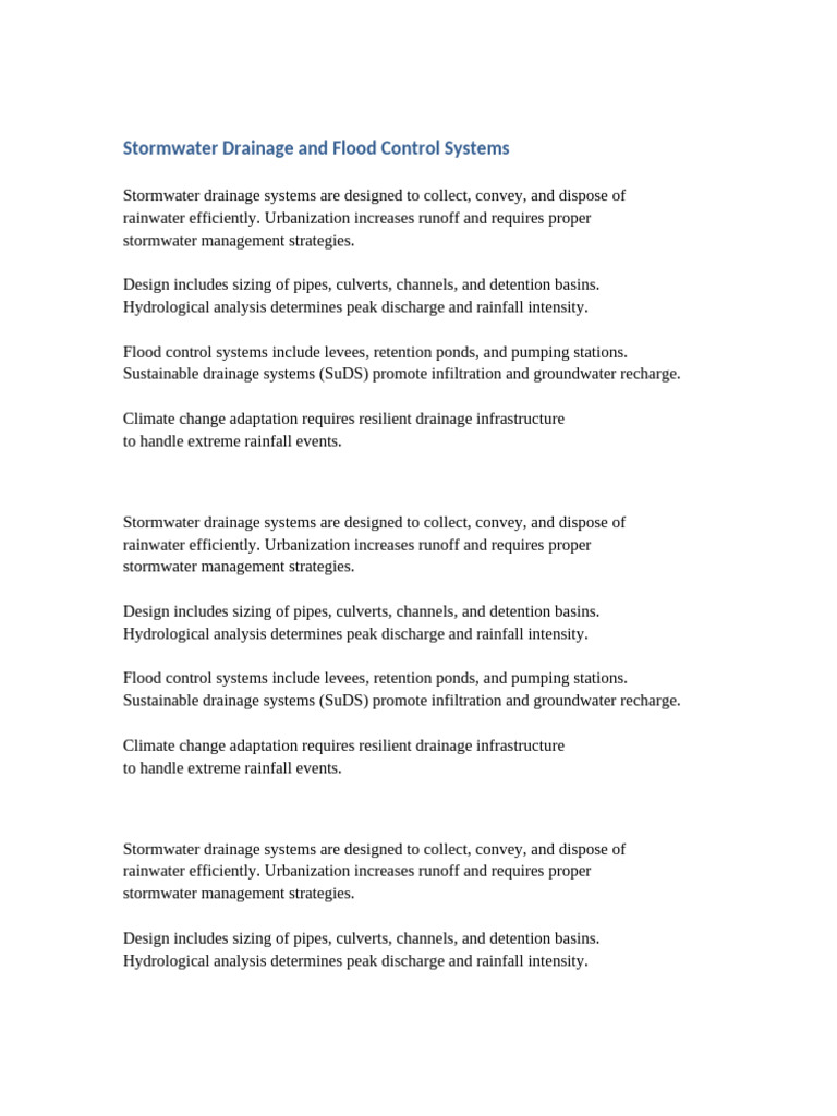 Document 19 Stormwater Drainage and Flood Control Systems | PDF | Storm ...