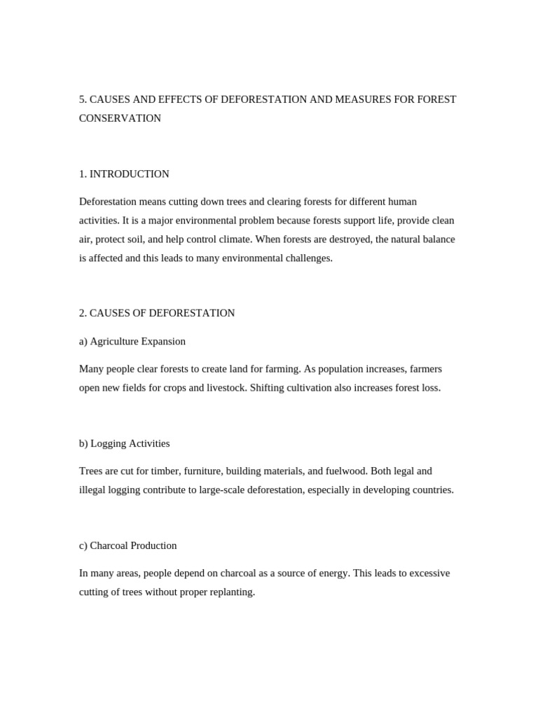 Deforestation Three Pages | PDF | Deforestation | Forests