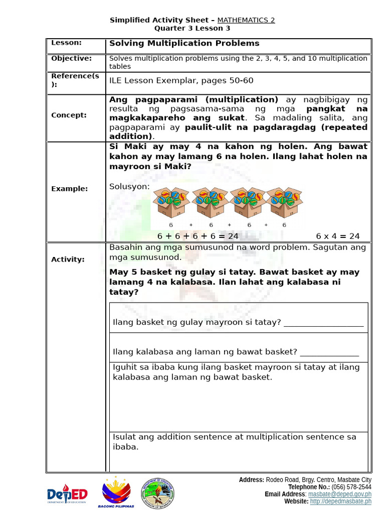 Sas Math2 Q3 L3 | PDF