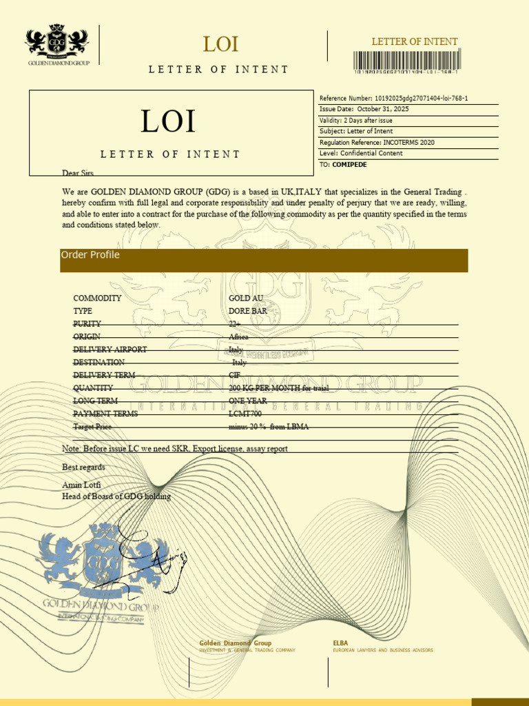 Loi Exportation of Gold | PDF