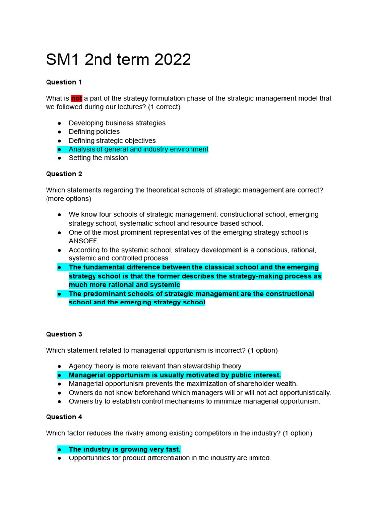 SM 1 2022 Canvas | PDF | Strategic Management | Performance Indicator