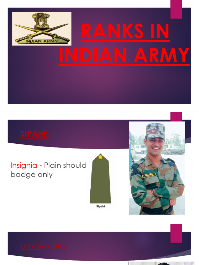 Ranks in Indian Army | PDF
