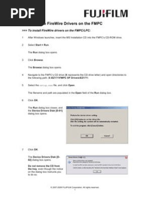 Fujifilm 1394 driver