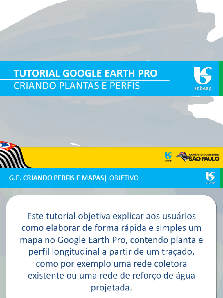 Tutorial Google Earth Pro | PDF | Janela (informática) | Mapa