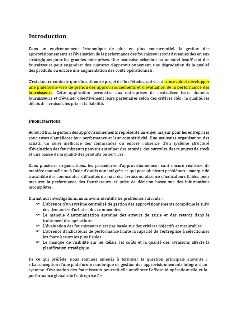 Introduction Du Projet Tutoré | PDF | Informatique | Système d'information