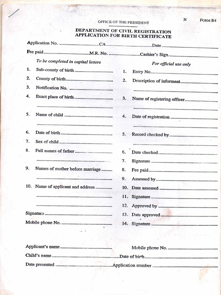 Birt Form b4 | PDF