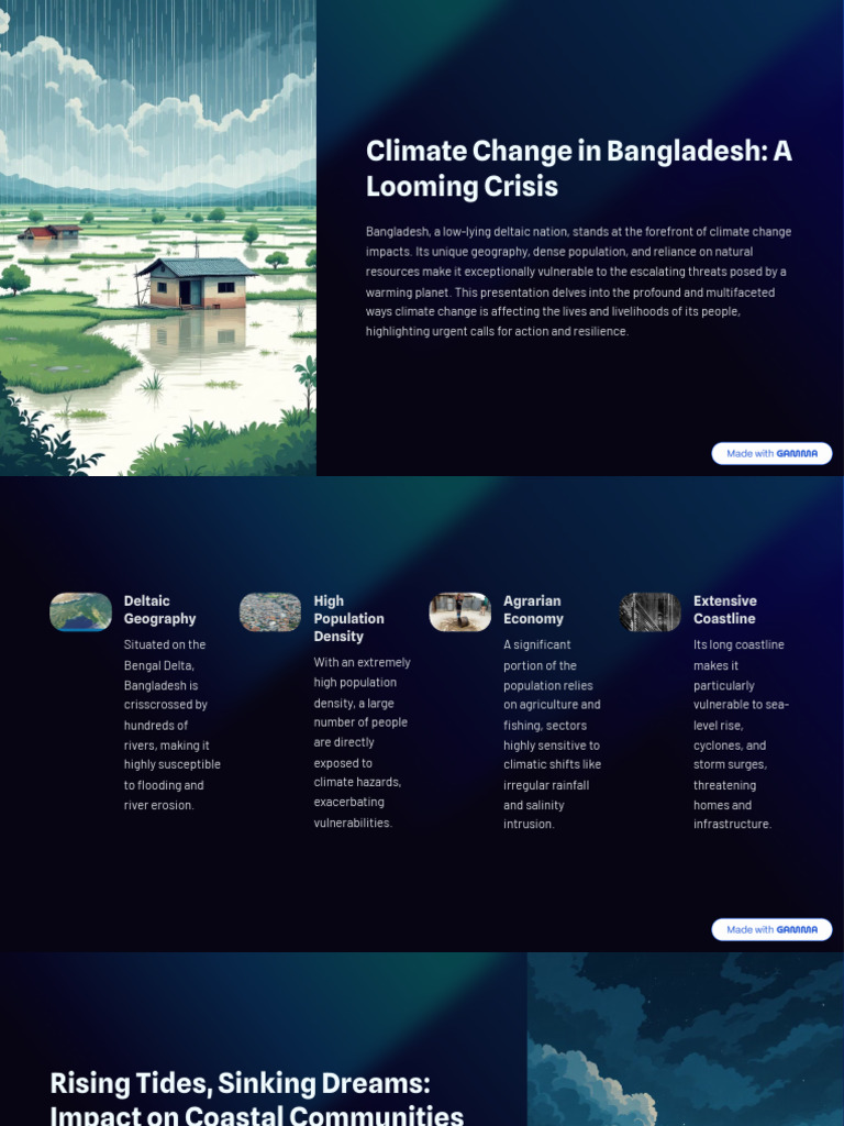 Climate Change in Bangladesh A Looming Crisis | PDF | Agriculture | Flood