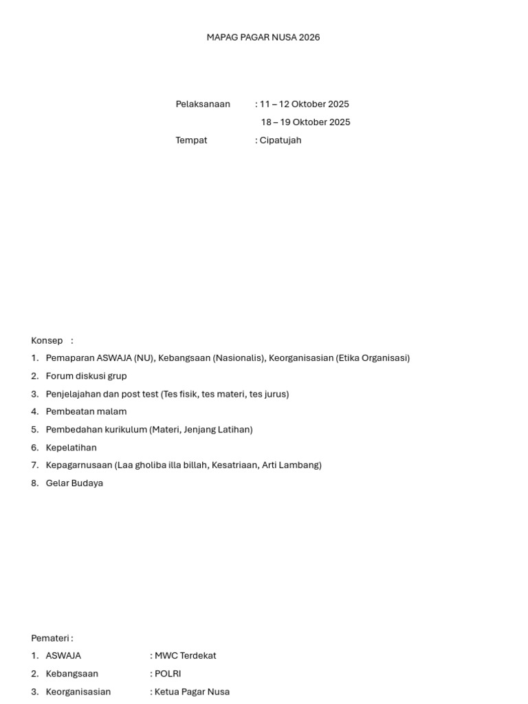 Konsep Mapag | PDF