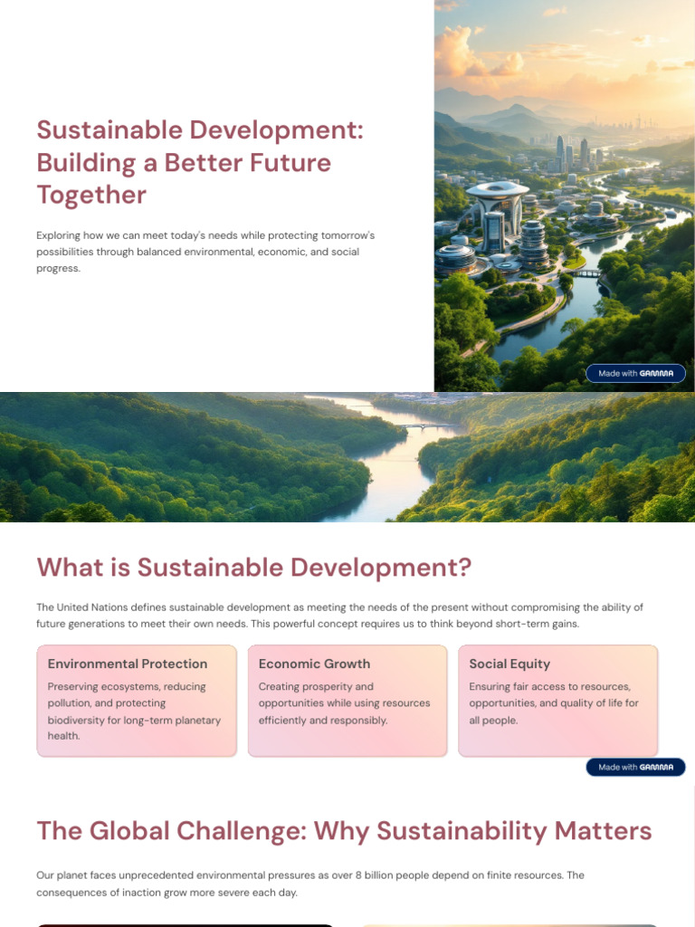 Sustainable Development Building A Better Future Together | PDF ...