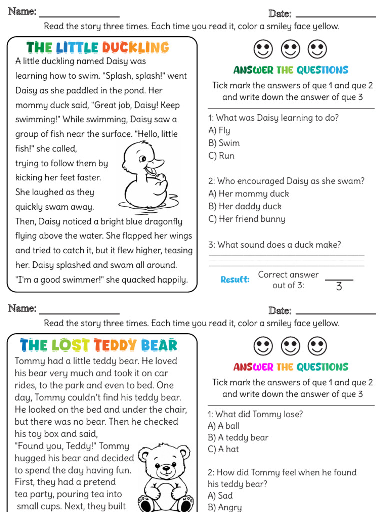 1 ST Grade Reading Comprehensive Book | PDF | Butterfly | Rabbit