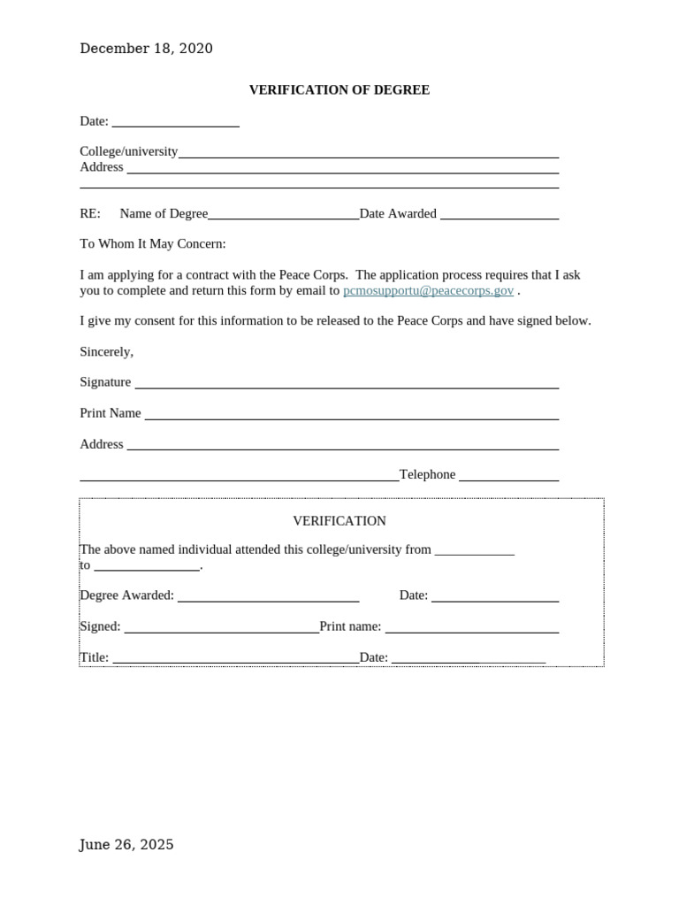Verification of Degree | PDF