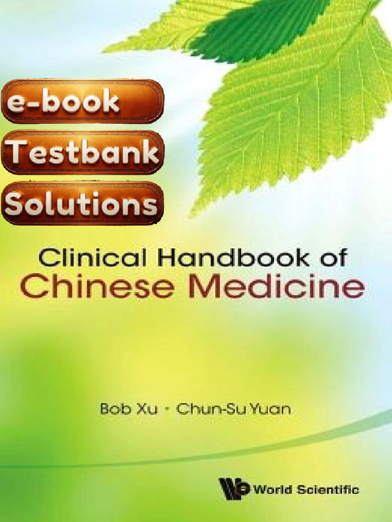 Solutions Manual Clinical Handbook of Chinese Medicine Textbook and ...