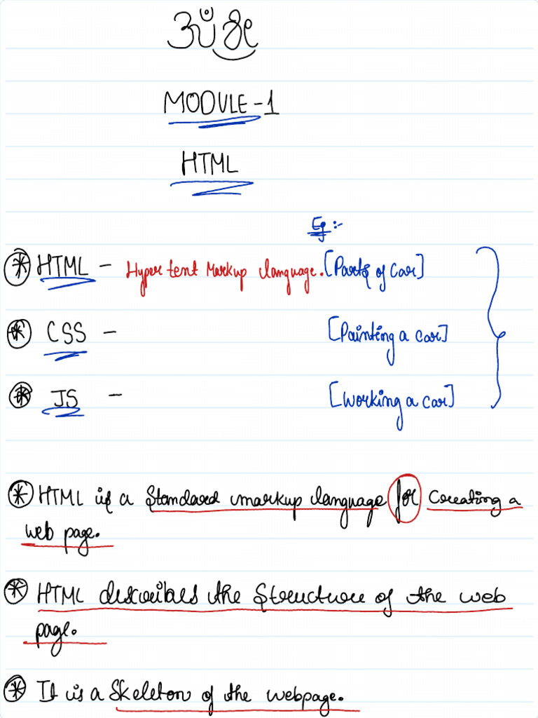 FSD NOTES (See) Module 1 | PDF