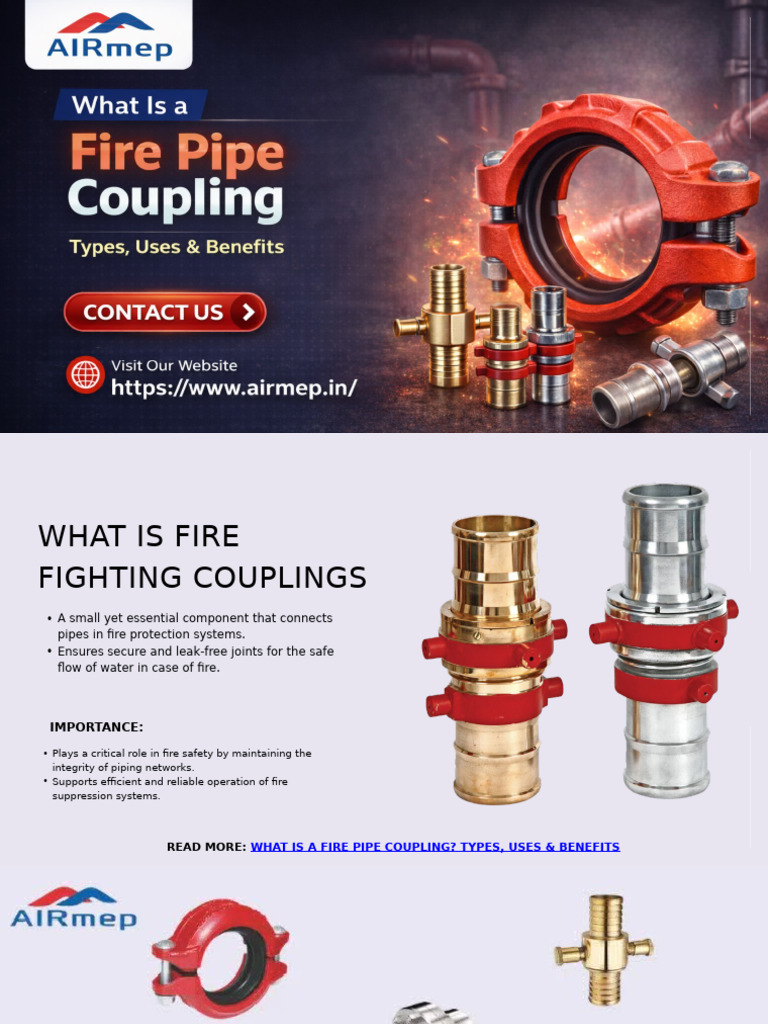 What Is A Fire Pipe Coupling Types Uses & Benefits | PDF | Pipe (Fluid ...