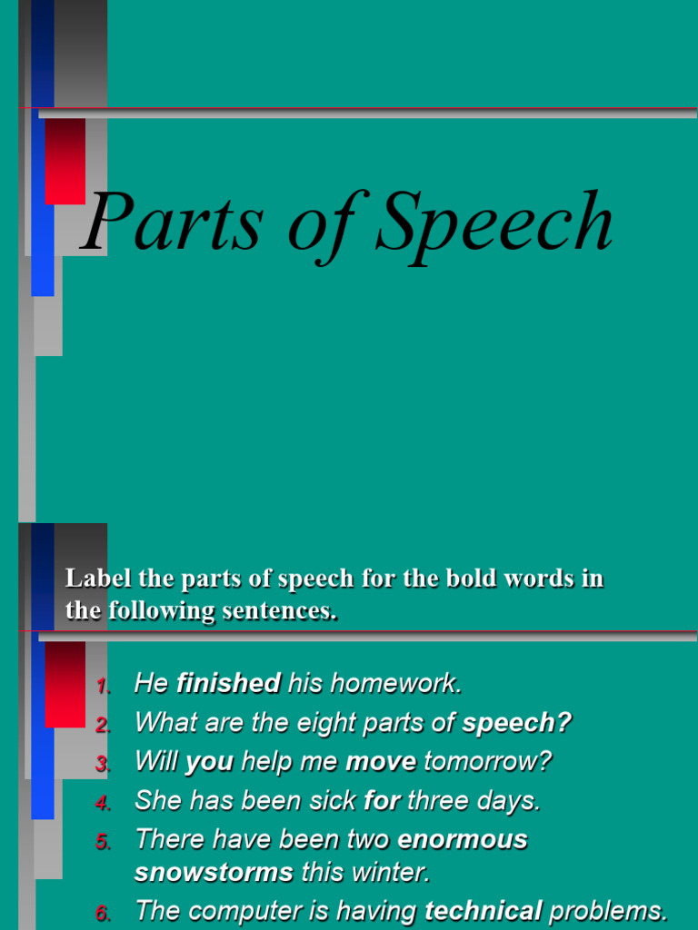 Parts of Speech3 | PDF | Part Of Speech | Verb