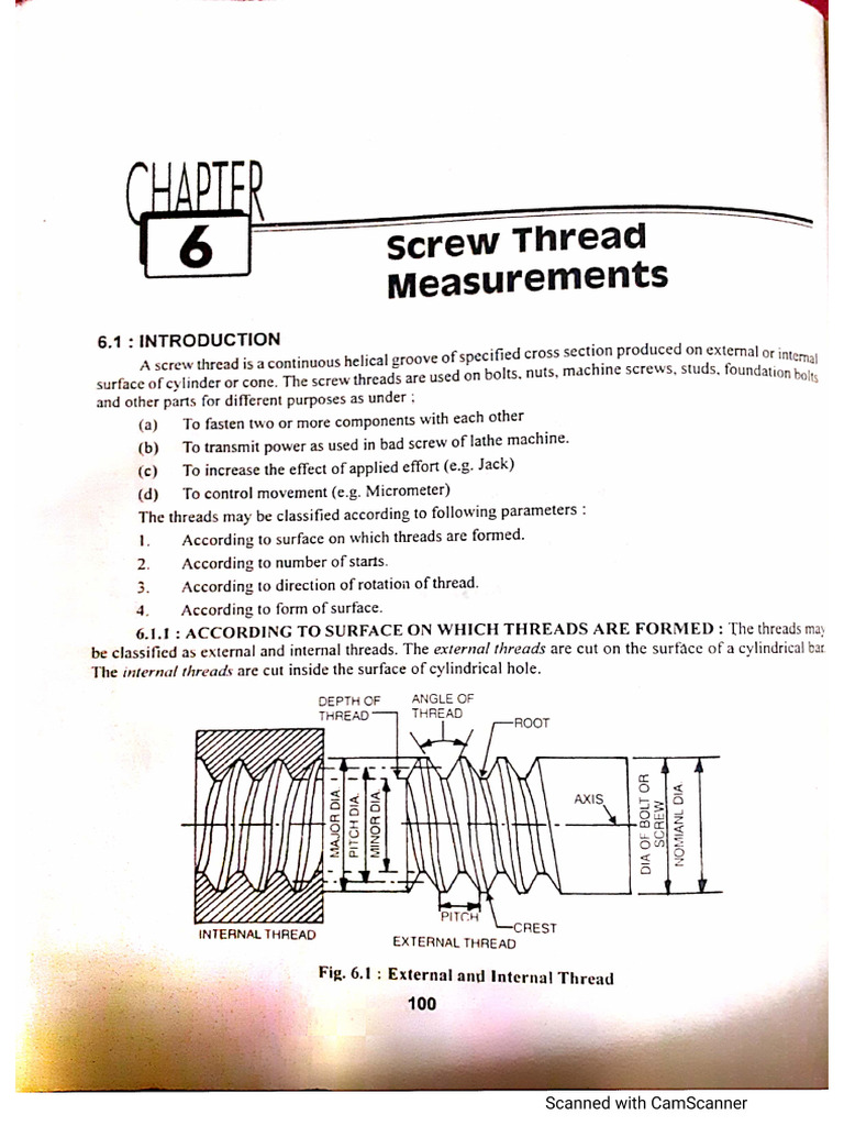Screw Thread Measurements | PDF