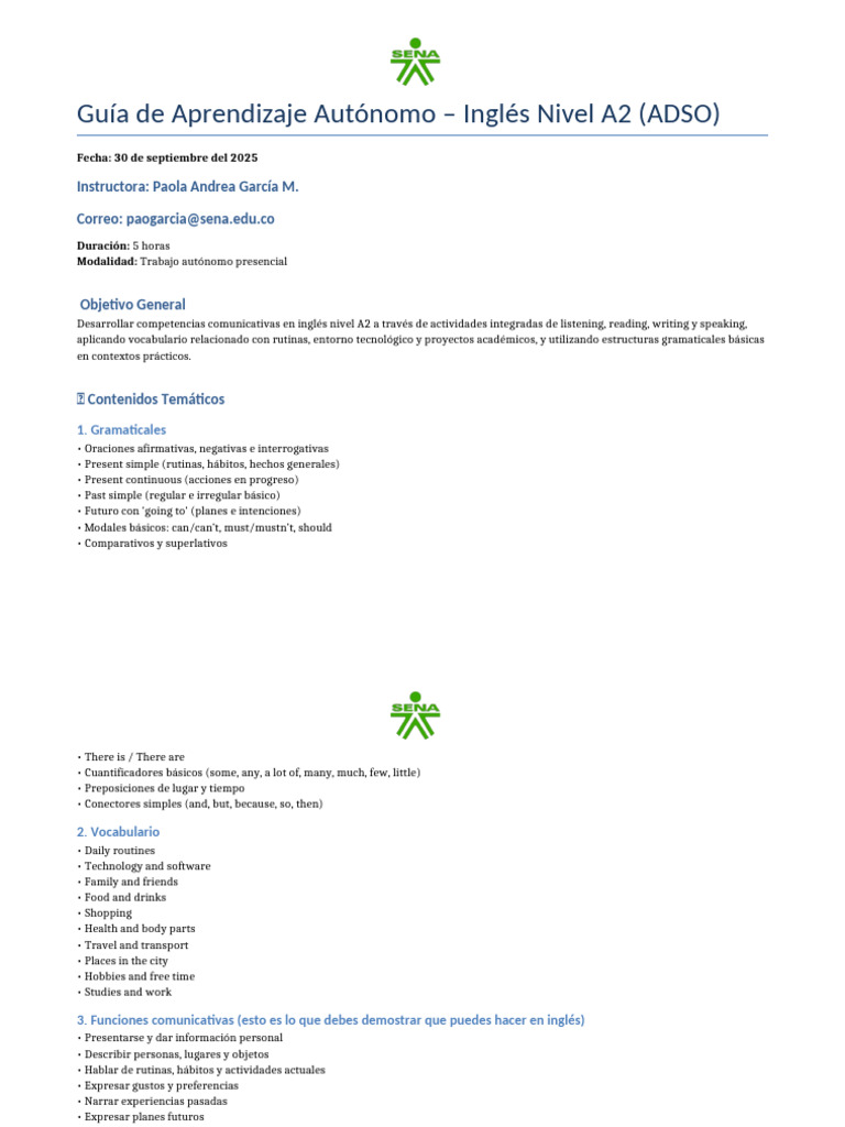 GA2 - Transition To Level A2 | PDF | Lingüística