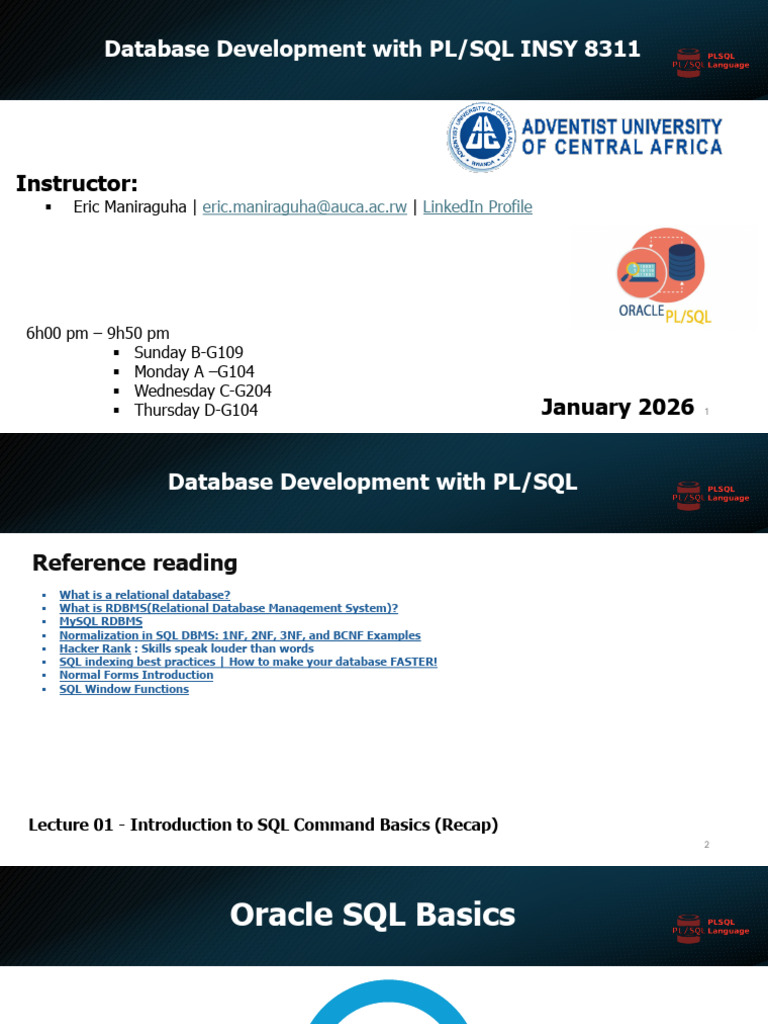 Lecture - 01 Introduction To SQL Command Basics (Recap) | PDF ...