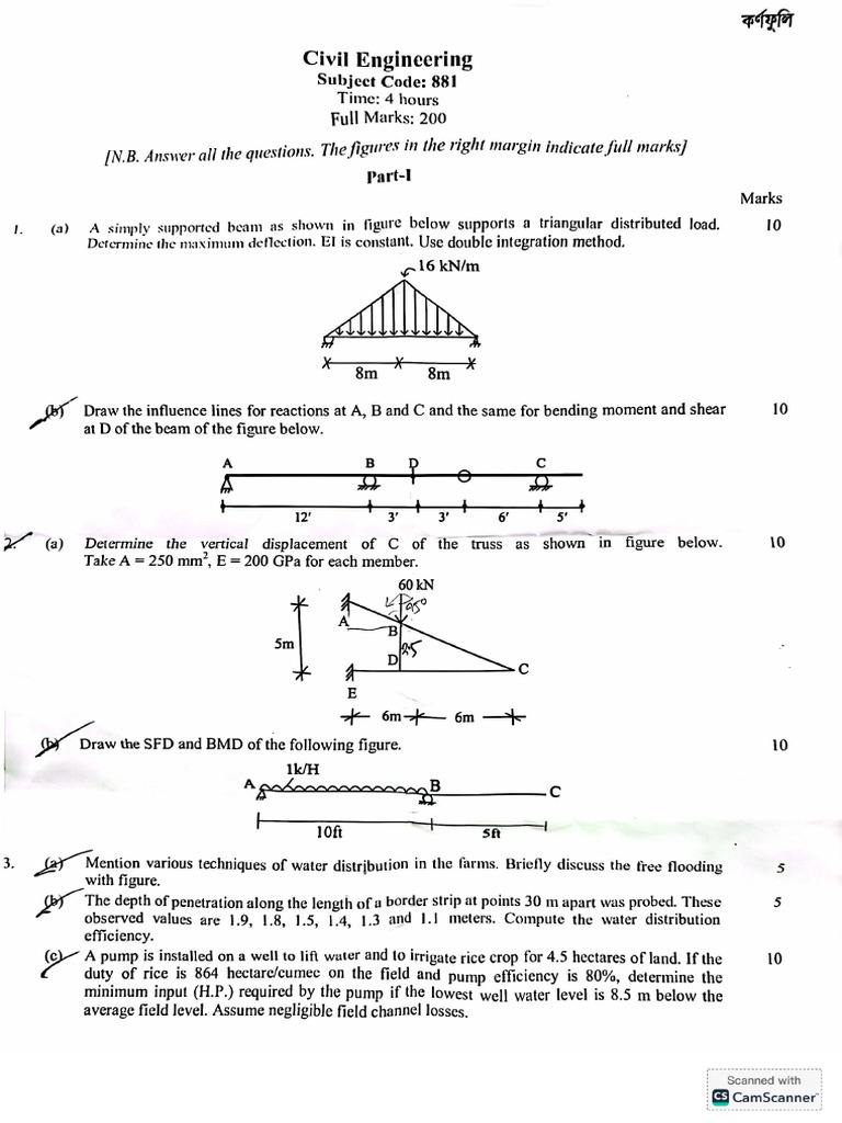 46 BCS Civil Engineering Question | PDF
