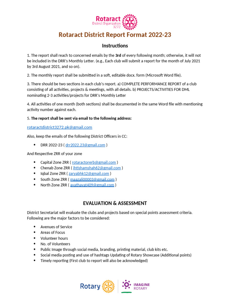 District Report Format | PDF