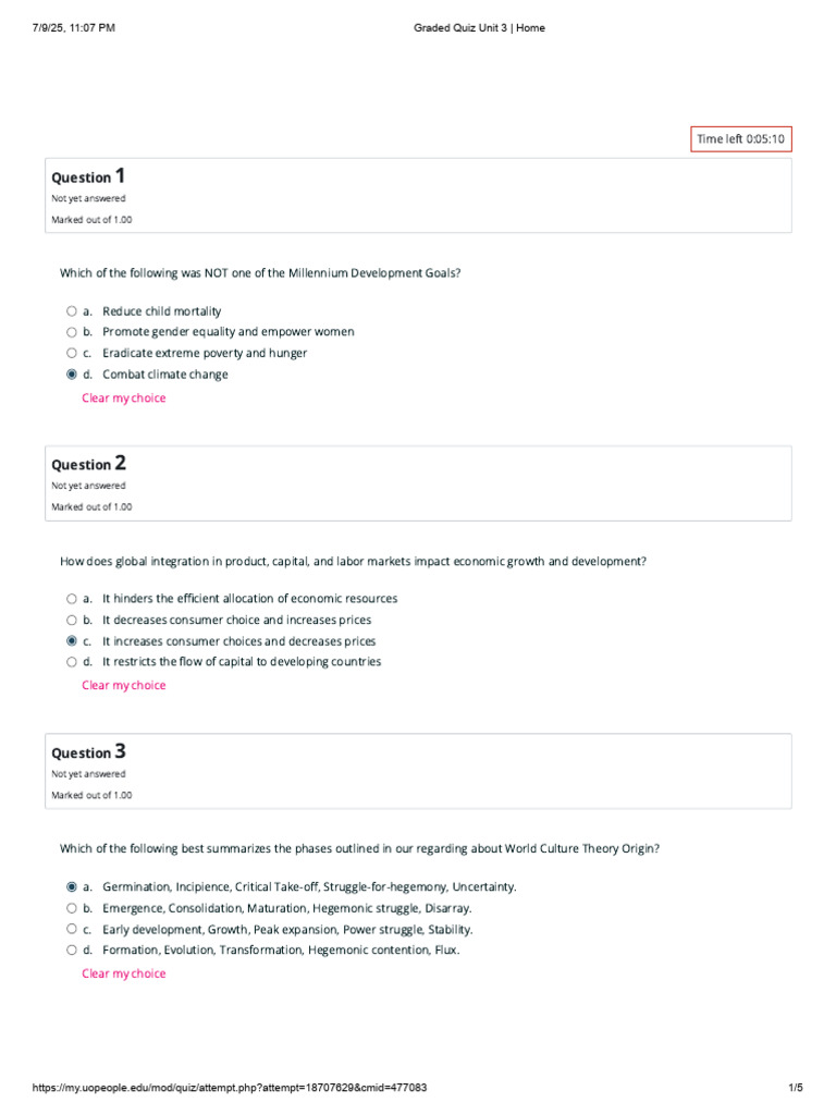 Graded Quiz Unit 3 - Home | PDF | Geneva Conventions | Globalization