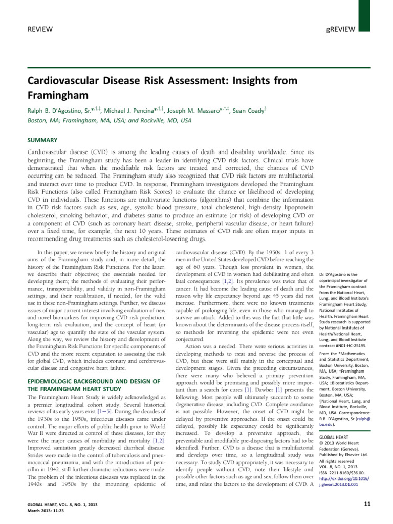 Cardiovascular Disease Risk Assessment | PDF | Cardiovascular Diseases ...