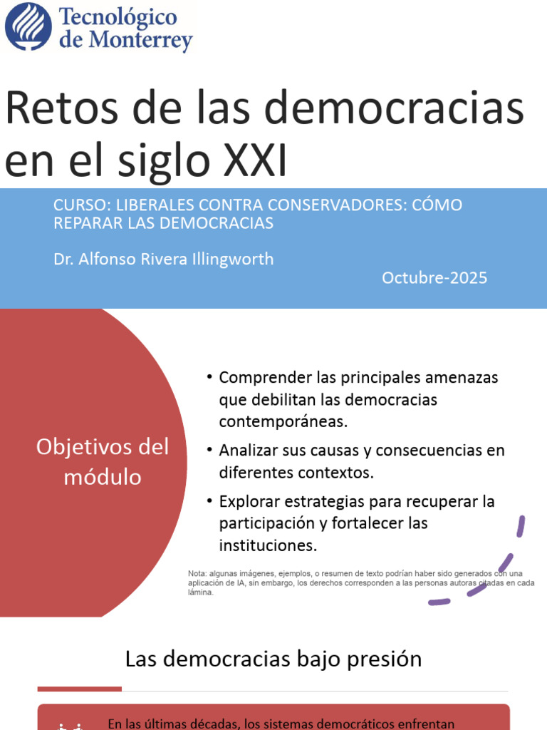 Retos de Las Democracias en El Siglo XXI 1 | PDF | Democracia ...