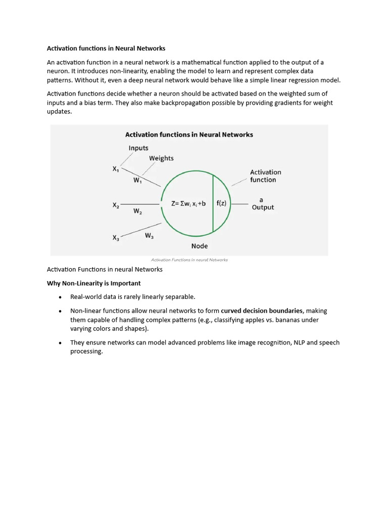 Activation Functions in Neural Networks | PDF | Deep Learning ...